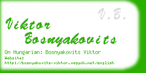 viktor bosnyakovits business card